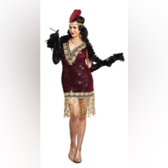 🎃 Halloween Costume “Sophisticated Lady” Roaring 1920's Flapper 3X/4X - Picture 5 of 6